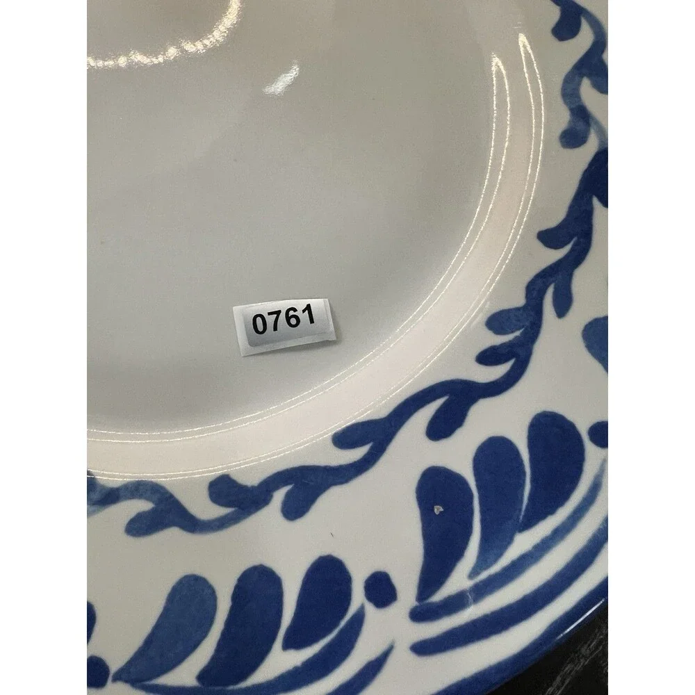 Williams-Sonoma Aerin Lauder Dinner plate Floral blue white 11.5